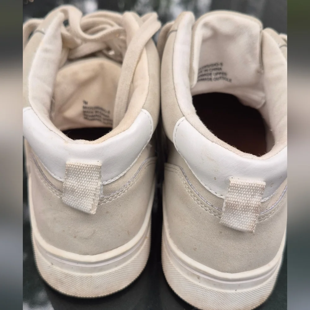 MIA Tan and White Sneakers with Breathable Design